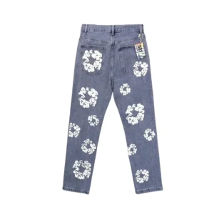 Denim printed trousers 2217