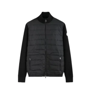 Knitted patchwork down jacket 7916