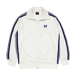 Embroidered butterfly zipper coat 9712