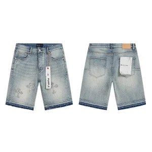 Retro washed embroidery 5-inch short pants