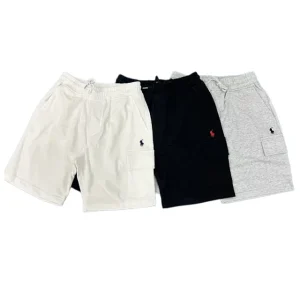 Casual shorts with loose embroidered design